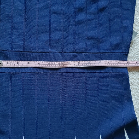 NWT Eva Mendes Blue and White Sweater Dress - Picture 6 of 7